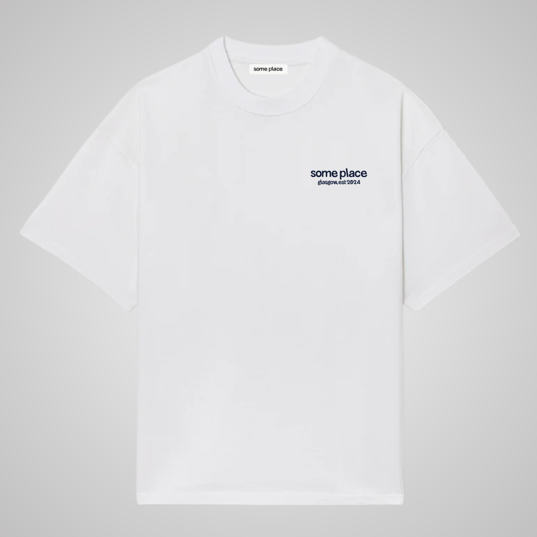 glasgow t-shirt │ white/navy
