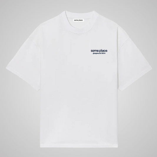 glasgow t-shirt │ white/navy