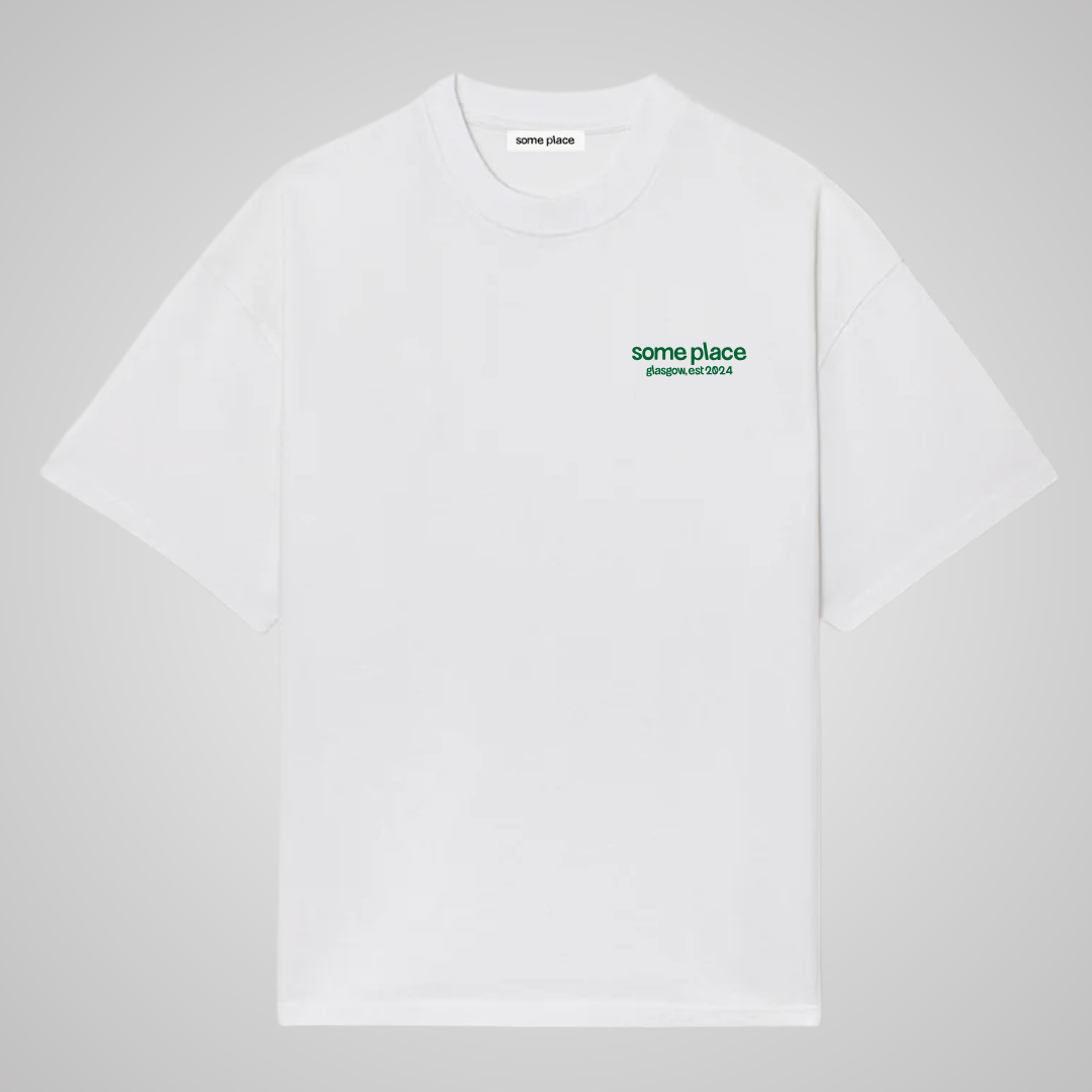 glasgow t-shirt │ white/green