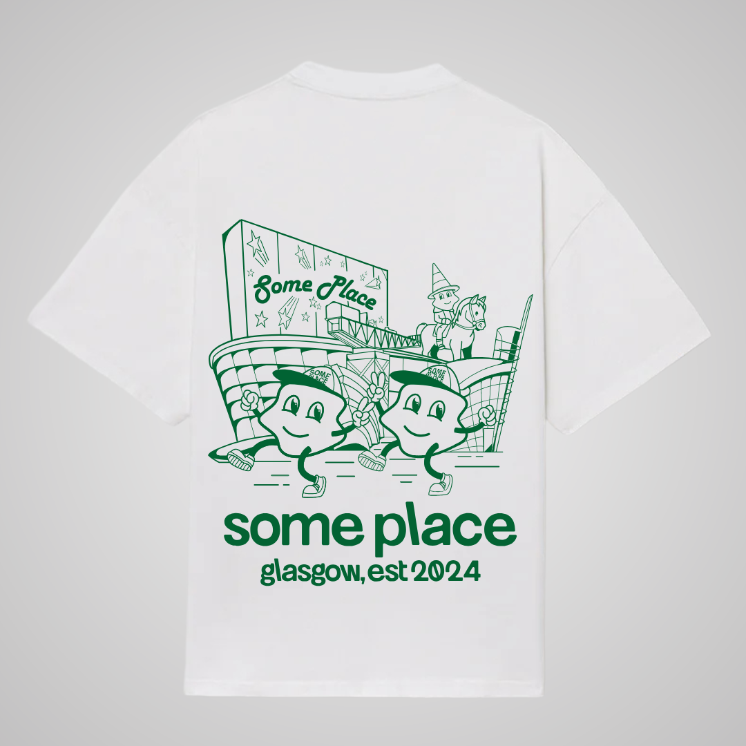 glasgow t-shirt │ white/green