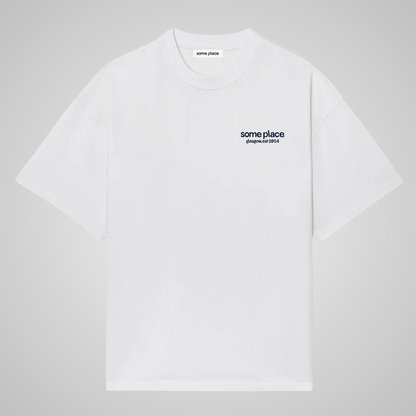 glasgow t-shirt │ white/navy