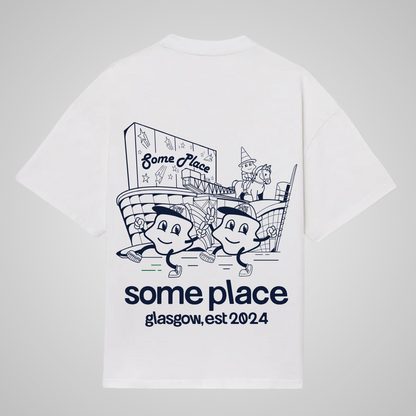 glasgow t-shirt │ white/navy